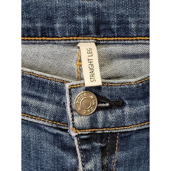 Rag & Bone Straight Leg Jeans in Clean La Paz Frayed Hem Blue Women's Size 29 - Picture 4 of 12